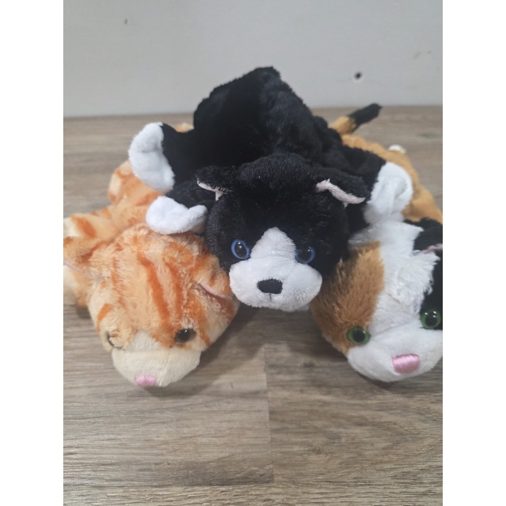Lot Of 3 Plush Hand Finger Puppet Caltoy Cats